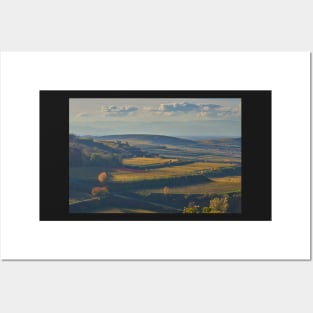 View across the Kaiserstuhl in Autumn Posters and Art